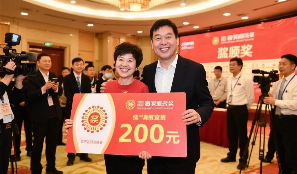 中奖者领奖现场